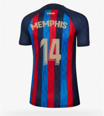 Barcelona Memphis Depay #14 Hjemmedrakt Kvinner 2022-23 Kortermet